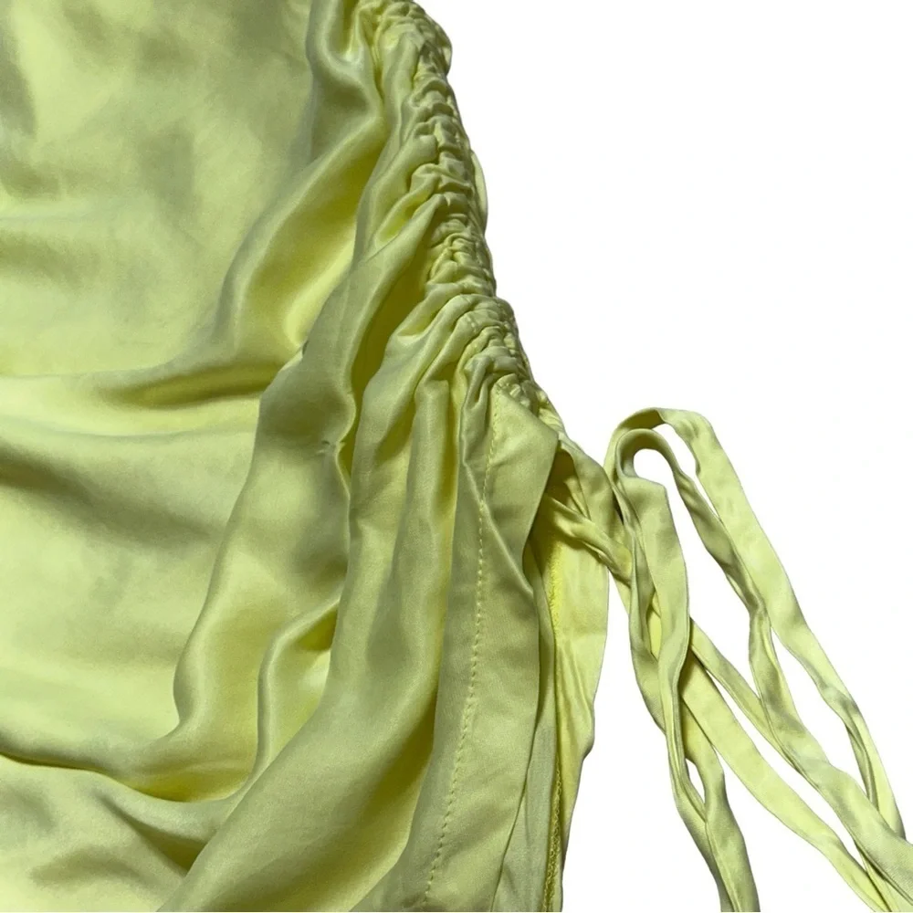 For Love & Lemons Yellow Ruched Rana Mini Dress US S - Picture 11 of 12